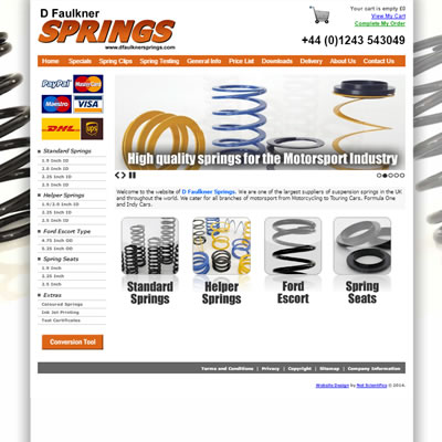 Screenshot of D Faulkner Springs website.